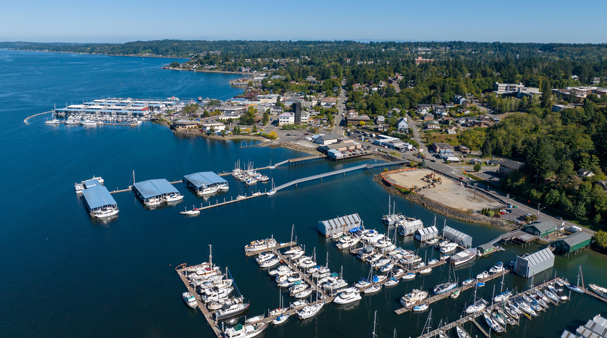 Port Orchard waterfront in Kitsap County